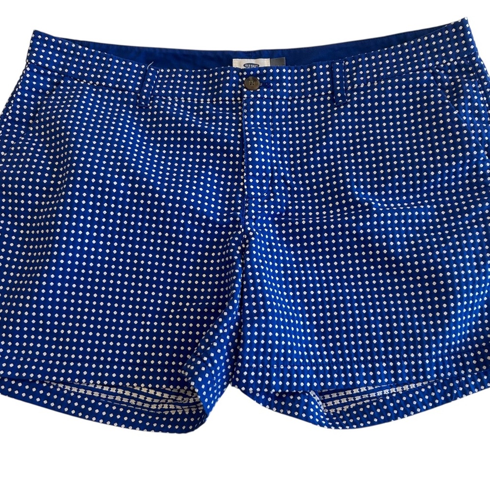 Old Navy Blue and White Polka Dot Bermuda Shorts